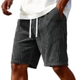 thumbnail image 4 of Garbnen Men's Corduroy Shorts Elastic Waist Wide Leg Athletic Shorts Men Lightweight Big and Tall Basketball Outdoor Bermuda Shorts for Men with Pockets Gray L, 4 of 9
