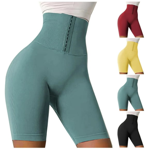 Elainilye Fashion Yoga Pants for Women High Waist Trainer for Corset Cincher Body Shaper Gym Workout Pants,Green