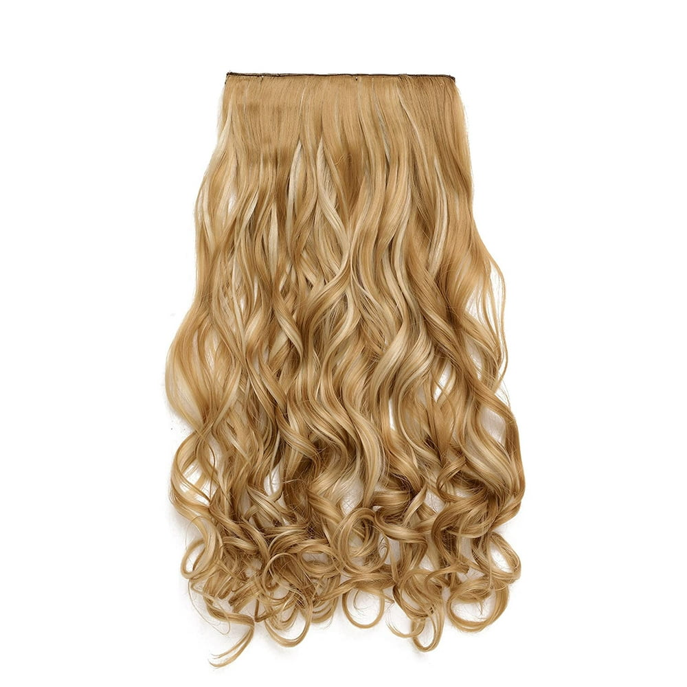 20" Curly 3/4 Full Head Synthetic Hair Extensions Clip On/in Hairpieces
