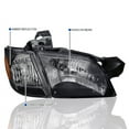 thumbnail image 3 of Spec-D Tuning Black Housing Clear Lens Headlights + Corner Lights Compatible with 1997-2005 Chevy Venture, Oldsmobile Silhouette, Pontiac Montana Trans Sport, L+R Pair Head Light Lamp Assembly, 3 of 6