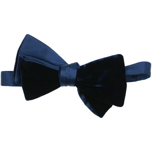 Italo Ferretti Women's Navy Silk Velvet Hook Bow Tie - One Size