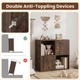 thumbnail image 4 of Giantex cube Bookcase, Wooden Bookshelf w/4-cube, Display Compartment Cabinet forBedroom, Living Room, Brown, 4 of 6