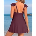 thumbnail image 2 of Vestido de baño para maternidad Charmo, talla grande, rojo oscuro, 2XL, 2 of 9