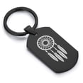 thumbnail image 1 of Stainless Steel Dream Catcher Good Luck Charm Dog Tag Keychain Circle Ring, 1 of 2