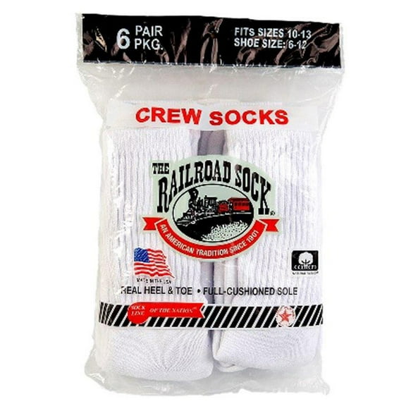 Lot of 3 Pairs Mens Dockers White Crew Socks Sz 10-13