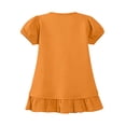 thumbnail image 6 of Cethrio Girls Cotton T-shirts, Short Sleeve Crew Neck Casual Ruffled Summer Tops Orange Size 7-8, 6 of 6