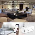 thumbnail image 7 of Augper Smart Plug WiFi Outlet With Remote Control & Timer Function Work With & Assitant 16A Smart Socket 2 Outlets No Hub Required 2.4G Wi-Fi On-ly, 7 of 7