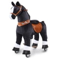 thumbnail image 3 of WondeRides Kids Ride on Horse Boys Toy Black Size 4 for Kids Age 4-9 (36 inch Height), Plush Walking Animal Mechanical Riding Horse Pony M447, 3 of 8