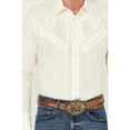 thumbnail image 3 of Wrangler Men's Rodeo Ben Jacquard Solid Long Sleeve Snap Western Shirt - 112345064 Medium, 3 of 4
