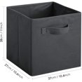 thumbnail image 3 of Juego de 4 cajas de almacenamiento plegables de tela con asas, cubos de almacenamiento y cajón organizador de tela para armario y juguetes., 3 of 5
