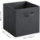 thumbnail image 3 of Juego de 4 cajas de almacenamiento plegables de tela con asas, cubos de almacenamiento y cajón organizador de tela para armario y juguetes., 3 of 5