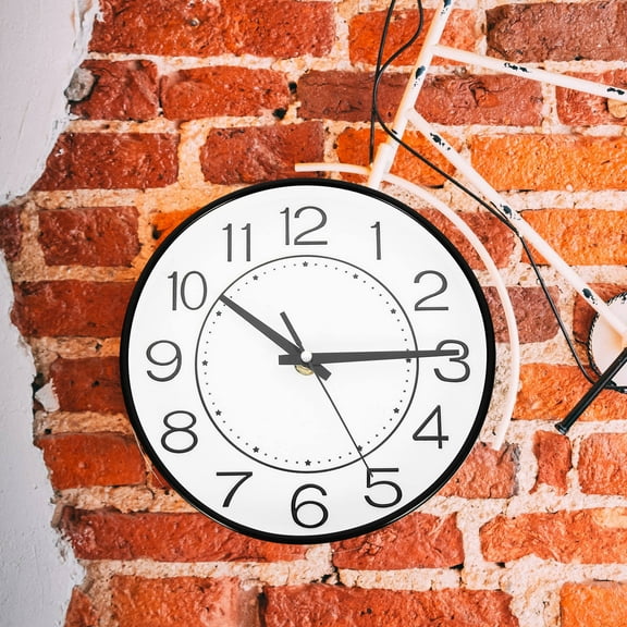 HOMEMAXS Room Giant Wall Clock Decorative Clock Office 20x20x4cm Black