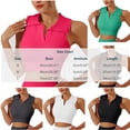 thumbnail image 4 of Women's Sleeveless Turndown Collar Solid Color Comfy Daily Tank Tops Casual Workout | CSEONE,Black L, 4 of 6