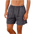 thumbnail image 1 of Pantalones Cortos de Cintura Elástica para Hombre Color Sólido Pantalones Cortos Casuales con Botón Totalmente Abierto para Hombres Primavera Y Verano, 1 of 8