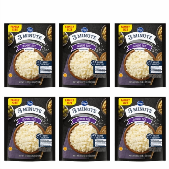 Kroger 3 Minute Jasmine Rice, 6 pcs