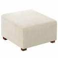 thumbnail image 2 of Flamingo P Housse Extensible pour Ottoman Housse de Protection pour Meubles Tabouret de Rangement Pliant Housse Douce avec Fond Élastique - Biscotti Beige, 2 of 4