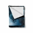 thumbnail image 2 of Night Soft Flannel Fleece Blanket, Clouds Full Moon and Stars over the Sea Romantic Fantasy Graphic Print, Cozy Plush for Indoor and Outdoor Use, 50" x 60", Black Pale Blue Eggshell, by Ambesonne, 2 of 6
