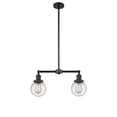 thumbnail image 3 of Innovations Lighting 209-6 Beacon Beacon 2 Light 23" Wide Linear Chandelier - Matte Black, 3 of 5
