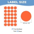 thumbnail image 2 of Uxcell Colored Dot Stickers Color Coding Blank Circle Label Adhesive Round Price Stickers for Office Classroom Orange Red 3/4", 2 of 7