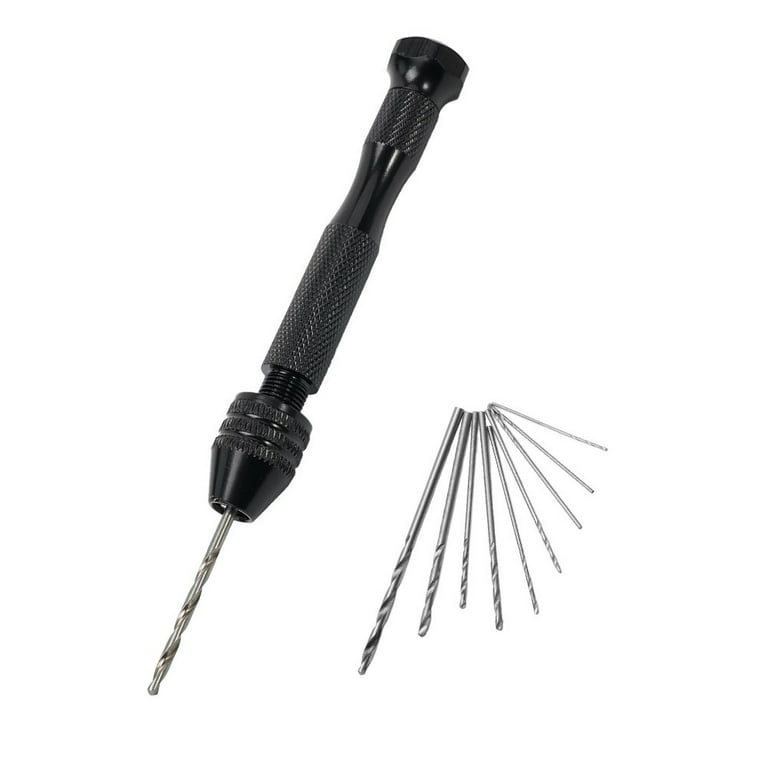 0.3-3.2mm Small Hand Drill with 20pcs Drill Bits For Model Hobby DIY  Woodworking