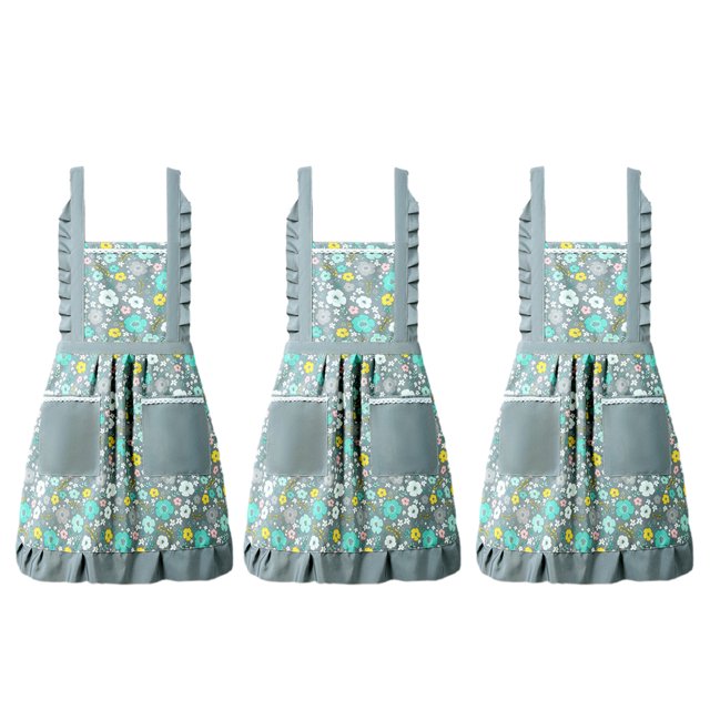Delantal de lona impermeable para cocina, delantal de camarero de restaurante, 3 piezas de lona, verano, hogar
