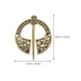 thumbnail image 2 of 3Pcs Retro Alloy Brooches Unique Brooches Durable Viking Brooch Decorations, 2 of 9