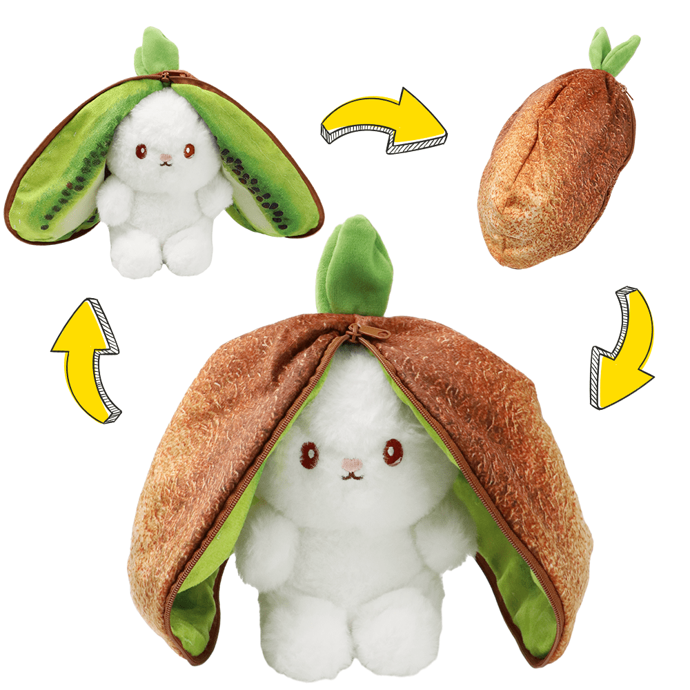 Cutte Kiwi Fruit Rabbit Plush Pillow Toys,Soft Cartoon Bunny Stuff ...