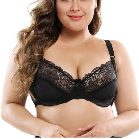 

Akklian Women s Yoga Sports Bra Wirefree Plus Size Bra Extra-Elastic Breathable Lace Trim Bra Underwear On Clearance