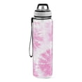 thumbnail image 2 of Sports Water Bottle 1000ML Tritan Food Grade Clear Water Bottle Fitness Outdoor Sports Bike Cartoon Pink Tie-dye, 2 of 7