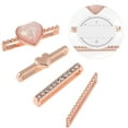 thumbnail image 3 of CTIRCHIU 4-Pack Rose Heart Shaped Rhinestone Watch Band Charms for Women Zinc Alloy Accessories, 3 of 7
