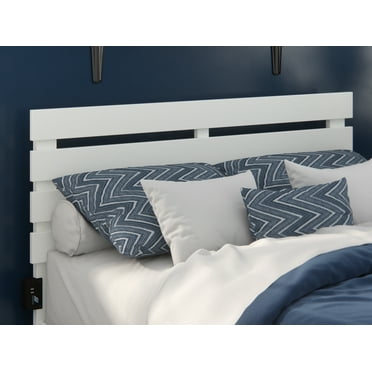 Oxford Full Headboard in White with USB Turbo Charger