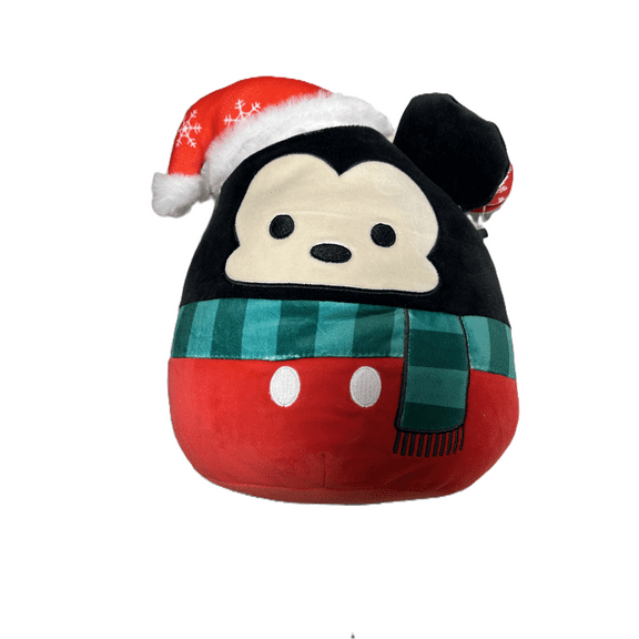 Squishmallows 8 inch Mickey Mouse with Christmas Santa Hat