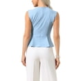 thumbnail image 3 of INSPIRE CHIC Peplum Vest for Women's Elegant Sleeveless Crew Neck Flared Hem Work Office Tank Tops XL Grey Blue, 3 of 6