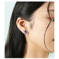 thumbnail image 5 of Yoursfs Clip on Earrings for Women Austria Crystal Purple Stone Earrings Clip On Oval CZ Halo Earring for Wedding Jewelry, 5 of 5