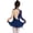 Navy Blue, variant on YONGHS Kids Girls Figure Ice Skating Dress Sequined Mesh Dance Leotard Purple 14