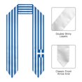 thumbnail image 2 of Graduation Sash Greece Flag Cool Greek scarf Shawl Stole Sapphire Blue with Star Stripe Bachelor Gown Accessory Ribbon 180*14cm, 2 of 7
