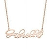 Personalized Planet Women's Rose Gold Over Sterling Fancy Script Name Necklace