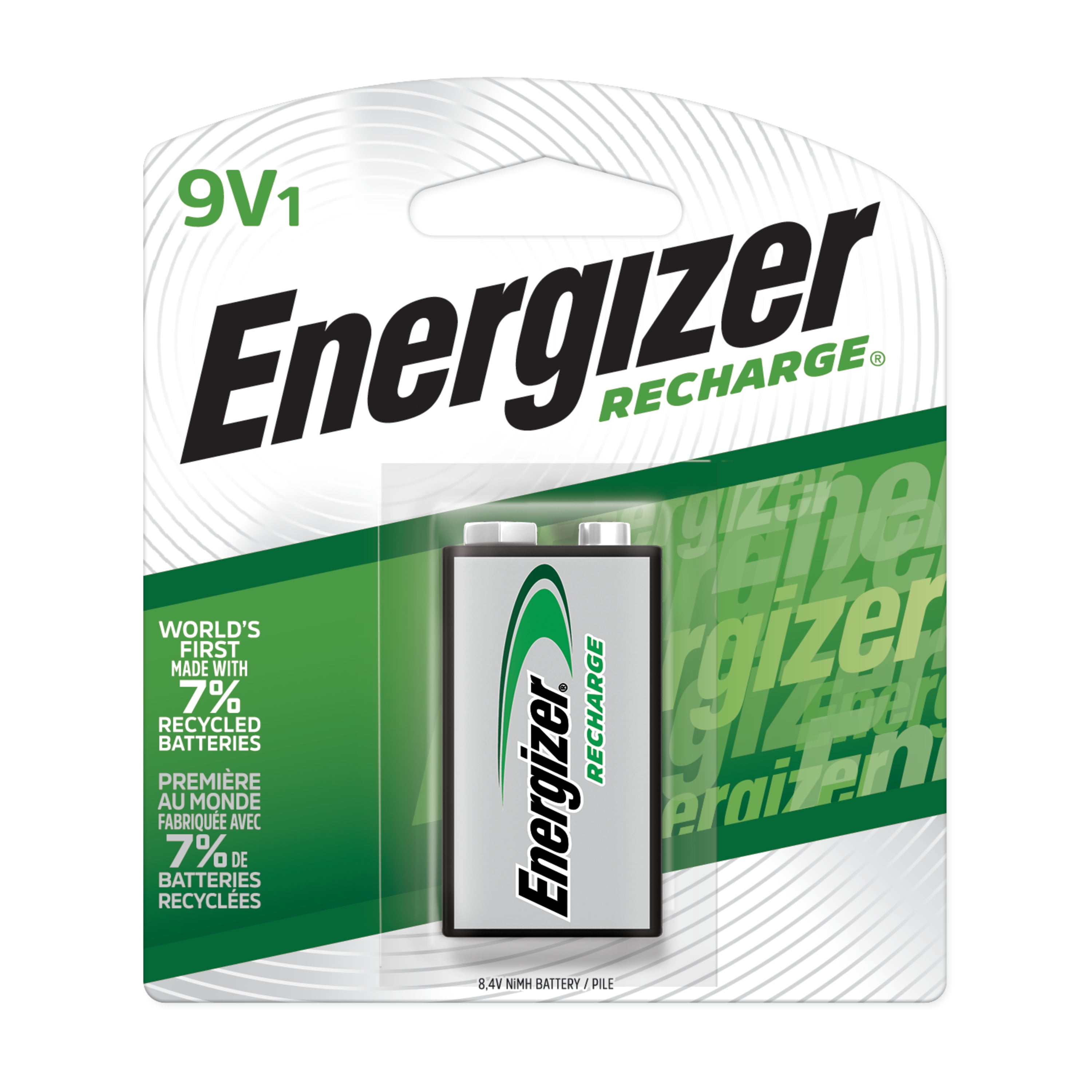 Ijzig Romanschrijver verlangen Energizer Recharge 9 Volt Battery (1 Pack), Rechargeable 9V Battery -  Walmart.com