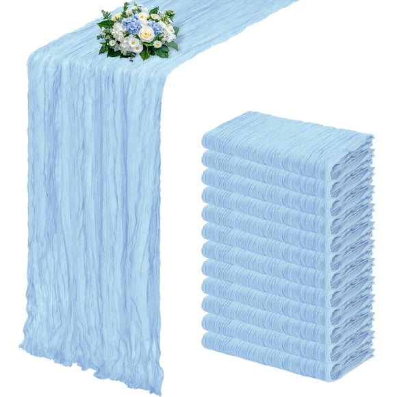 Table Runner RealBox, gasa azul bebé, 45 x 275 cm (paquete de 12)