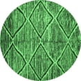 thumbnail image 1 of Ahgly Company Indoor Round Abstract Emerald Green Contemporary Area Rugs, 7' Round, 1 of 4