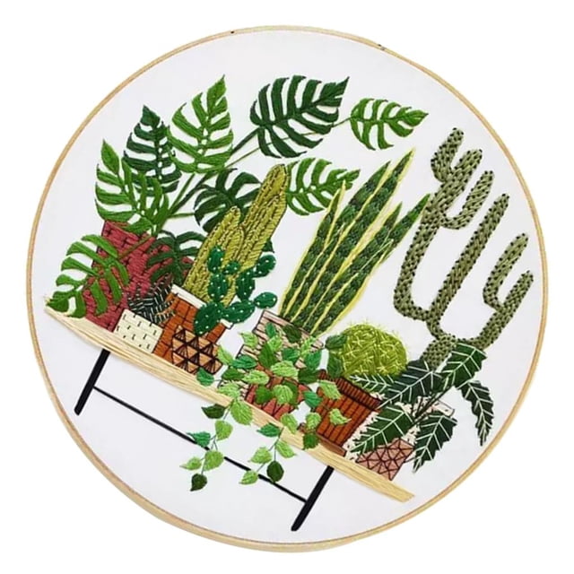 Pre-printed DIY Handmade Embroidery Starter Cross Stitch Set 20cm EC001