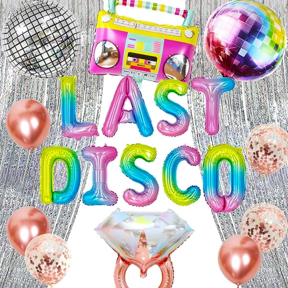 Veeki 28 PCS Last Disco Bachelorette Party Decorations 70s Bachelorette Party Decorations Last Disco Bachelorette Party Balloons Last Disco Bachelorette Party Favors Last Disco Balloons-0514