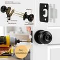 thumbnail image 6 of Matte Black Door Knobs with Lock and Keys, Interior/Exterior Door Knob for Bedroom or Bathroom, Round Ball Handle, Stainless Steel 1 Pack, 6 of 8