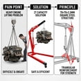 thumbnail image 5 of Hydraulic Engine Crane, 2T Heavy Load Rating, Red Anti-Corrosion, Engine Hoist, Vehicle Engine Remover, Marine Equipment, Warehouse Handling, 5 of 18