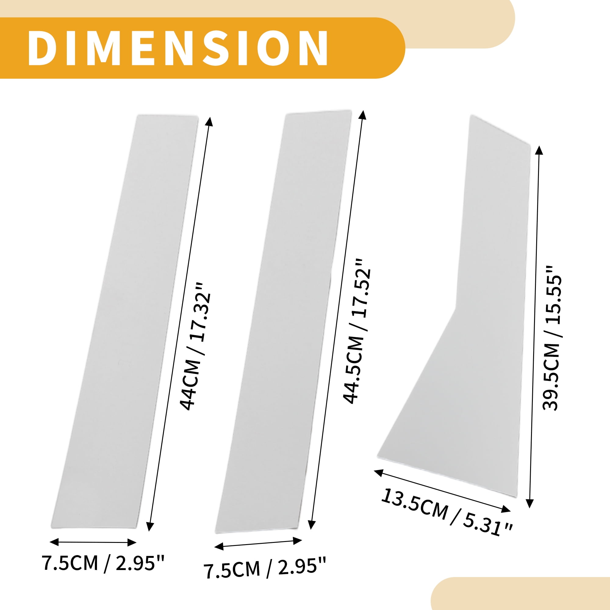 Unique Bargains 6Pcs Anti Scratch Sticker For Honda CRV 2012-2016 Chrome Silver Tone