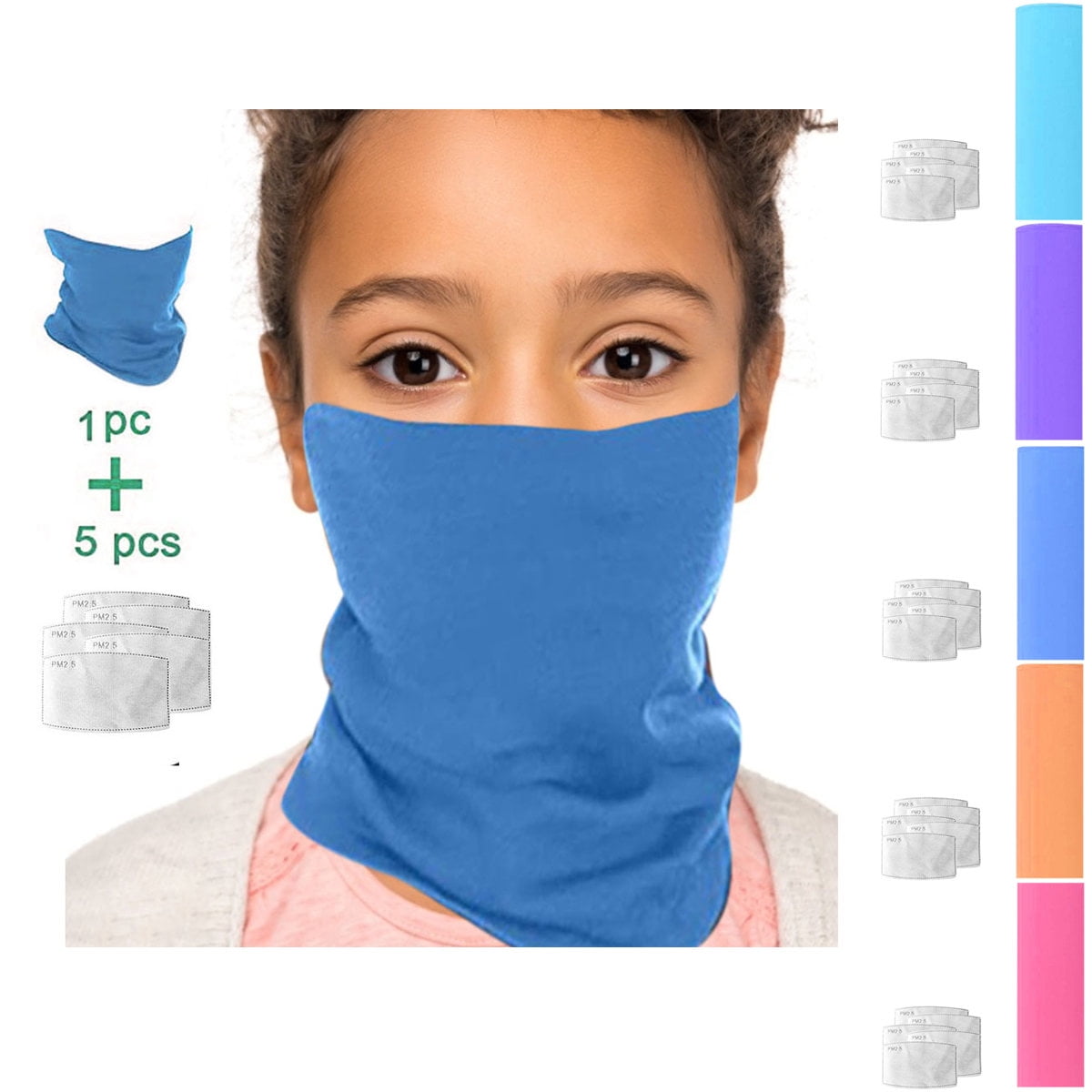 Washable Face Cover Neck Gaiter UV Protection Tube Mask Outdoor Sports Unisex 