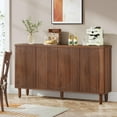 thumbnail image 3 of Tribesigns 59.4-Inch Farmhouse Sideboard Buffet Storage Cabinet with Doors for Kitchen Dining Room Living Room(Brown), 3 of 5