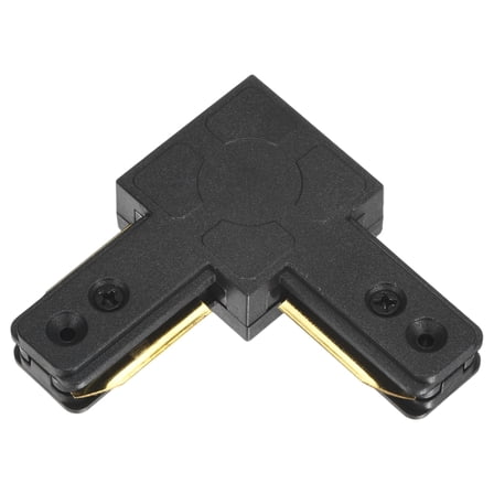 Uxcell L Track L Connector, Single Circuit J Type 2-Wire-1 Rail 110-220V for Track Lighting System[Black]