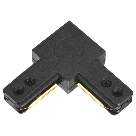Uxcell L Track L Connector, Single Circuit J Type 2-Wire-1 Rail 110-220V for Track Lighting System[Black]
