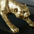 thumbnail image 5 of 46" x 10" Gold Polystone Leopard Sculpture, by DecMode, 5 of 10